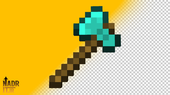 دانلود تصویر تبر الماسی ماینکرفت فایل PNG بدون پسزمینه 1 دانلود تصویر تبر الماسی ماینکرفت فایل PNG بدون پسزمینه