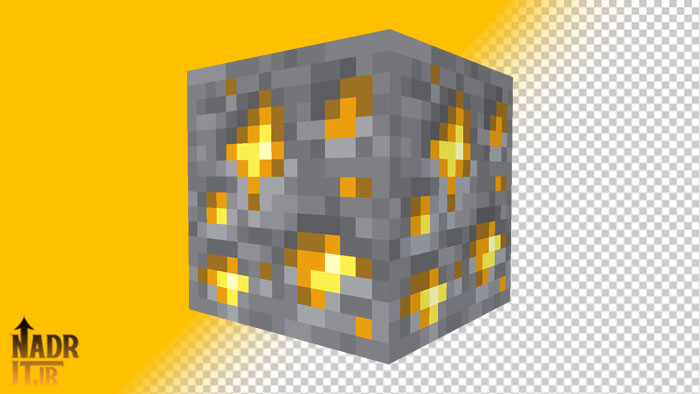 دانلود تصویر سنگ طلا ماینکرفت فایل PNG بدون پسزمینه 1 دانلود تصویر سنگ طلا ماینکرفت