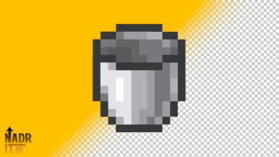 دانلود تصویر سطل آهنی ماینکرفت فایل PNG بدون پس‌زمینه