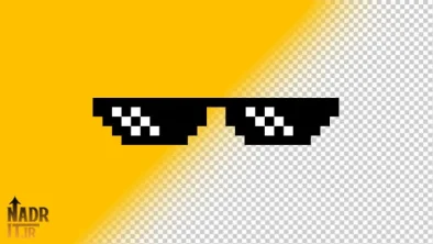 دانلود تصویر عینک پیکسلی کد1 فایل PNG