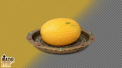 تصویر خربزه در ظرف سنتی