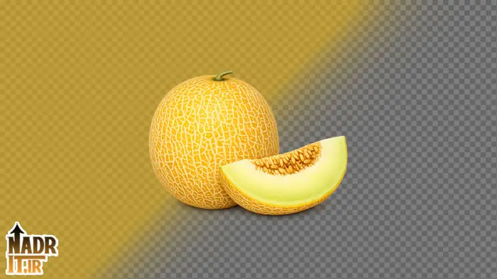 دانلود تصویر خربزه + قاچ فایل PNG بدون پسزمینه 1 تصویر خربزه کد1