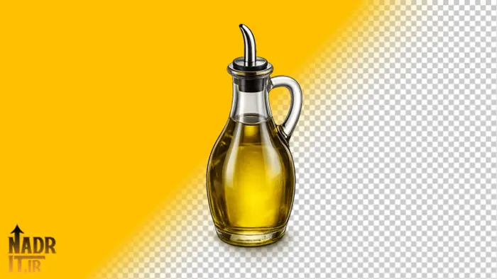 دانلود تصویر بطری روغن شیشه ای کد2 فایل PNG بدون پسزمینه 1 تصویر بطری روغن شیشه ای کد2 فایل PNG