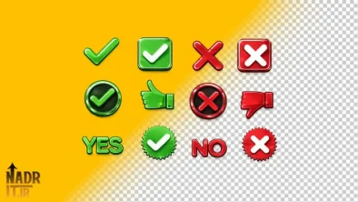 تصویر علامت درست و نادرست کد1 فایل PNG