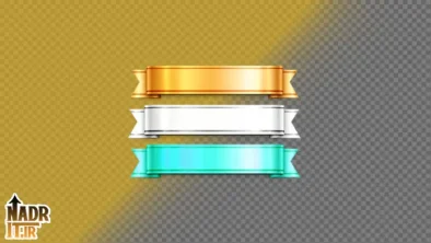 پکیج تصاویر بنر روبانی Ribbon Banners کد1