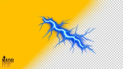تصویر صاعقه کد1 فایل PNG