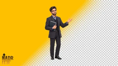 تصویر معلم ایستاده کد2 فایل PNG