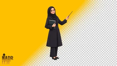 تصویر معلم ایستاده کد1 فایل PNG