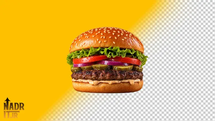 دانلود تصویر همبرگر کلاسیک فایل PNG بدون پسزمینه 1 تصویر همبرگر کلاسیک فایل PNG