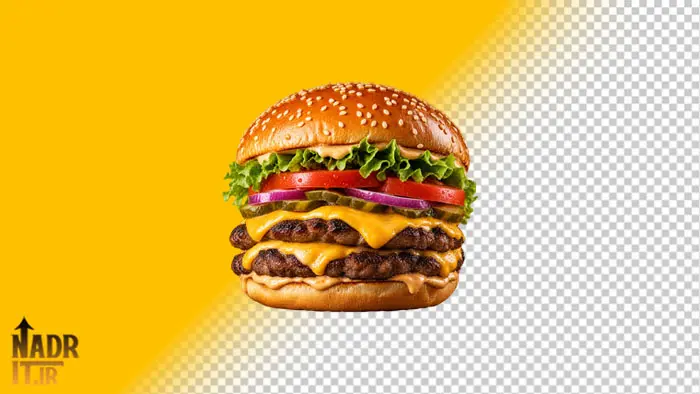 دانلود تصویر چیزبرگر دوبل فایل PNG بدون پسزمینه 1 تصویر چیزبرگر دوبل فایل PNG