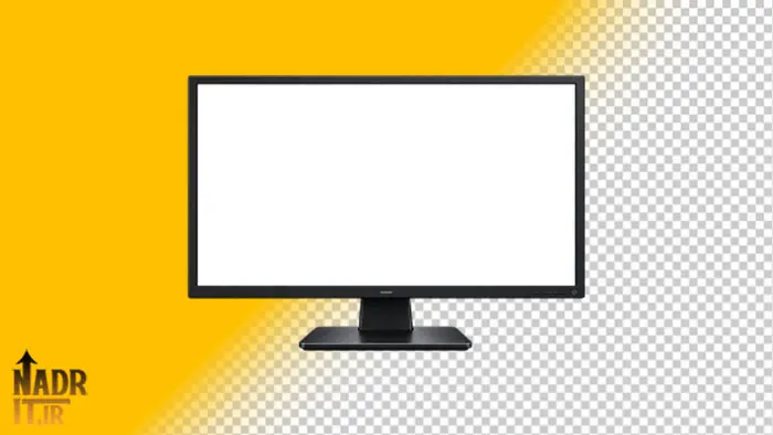 تصویر مانیتور صفحه سفید کد2 فایل PNG