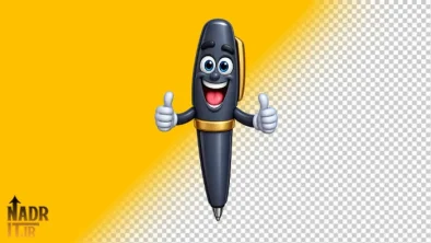 تصویر قلم کارتونی کد1 فایل PNG
